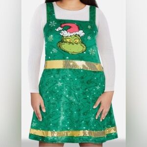 Kids Grinch Costume Dress - Green and Gold